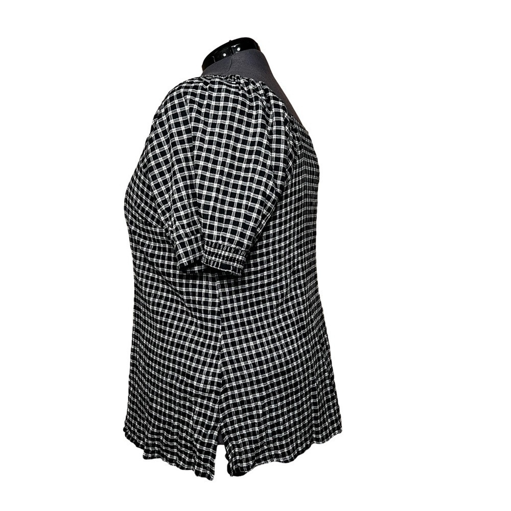 Lane Bryant Square-Neck Plaid Top with Button Details NWT (Size 18W) - Picture 2 of 6